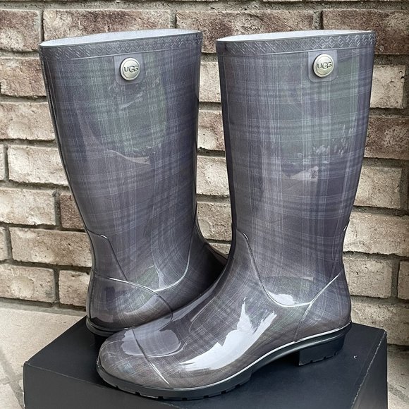 ugg shaye plaid rain boots